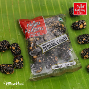 Black Sesame Candy Round (80g) – Traditional Ellu Mittai - Nellai Kuttam snacks