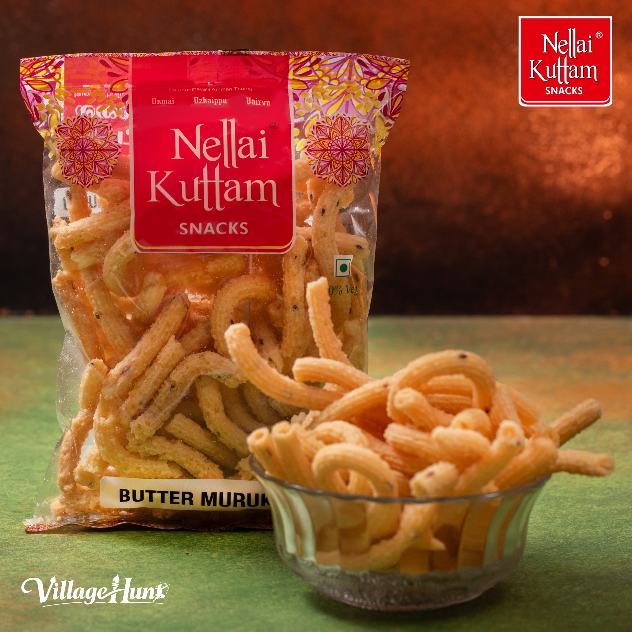 Butter Murukku 150g – Crispy South Indian Snack | Nellai Kuttam Snacks