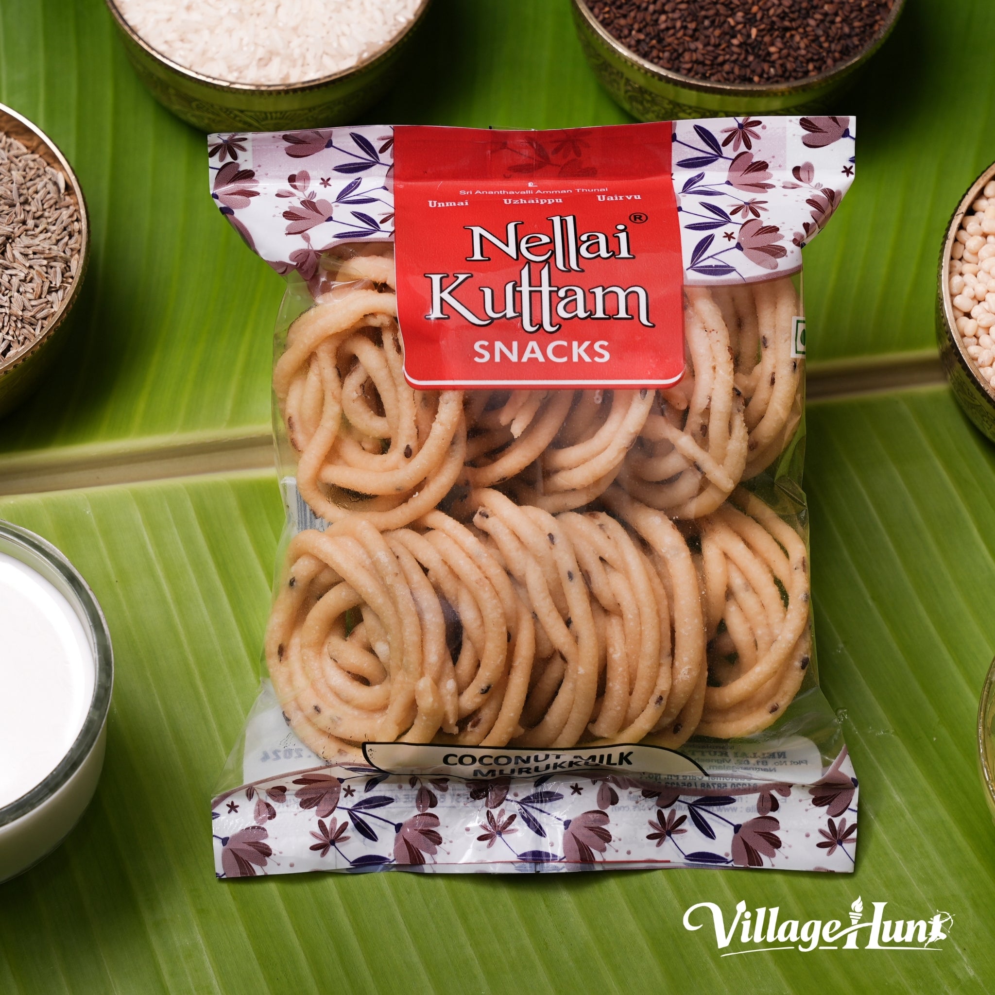 Coconut Milk Murukku (125 g)  – Traditional South Indian Crispy Snack | Nellai Kuttam Snacks