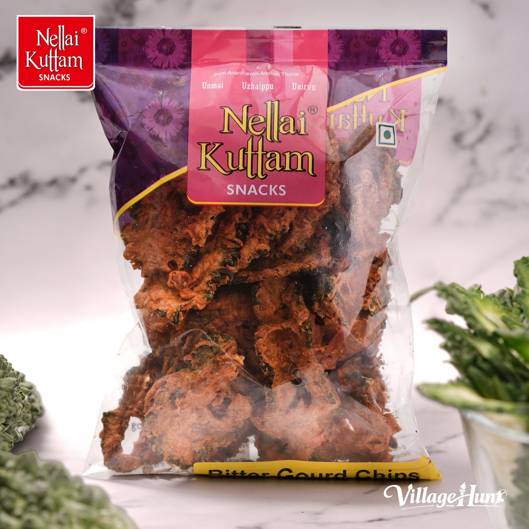 Bitter Gourd Chips 100g – Crispy Traditional South Indian Snack - Nellai Kuttam Snacks