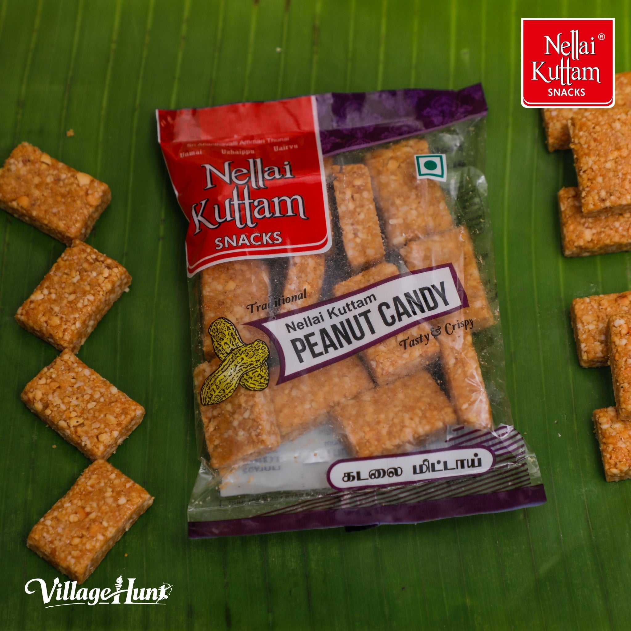 Healthy Peanut Cut Barfi Nellai Kuttam Snacks jaggery peanut sweet South Indian healthy dessert